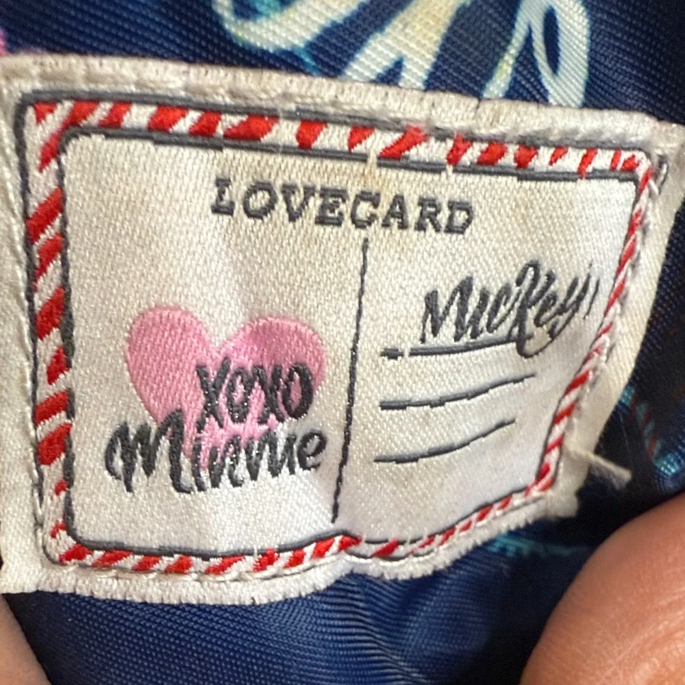 Disney Store Navy and Pink Mickey and Minnie Mouse Mini Backpack